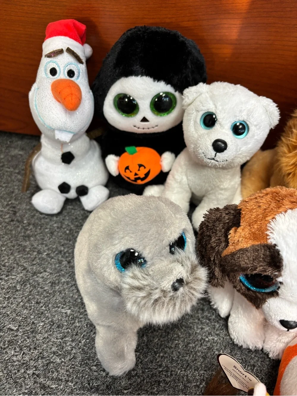 Ty Assorted Beanie Boos Plush Lot with Orange Fish and Multi-Colored Friends